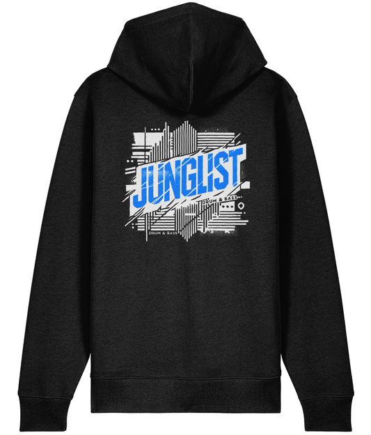 Junglist Zip Hoodie - Black & Blue